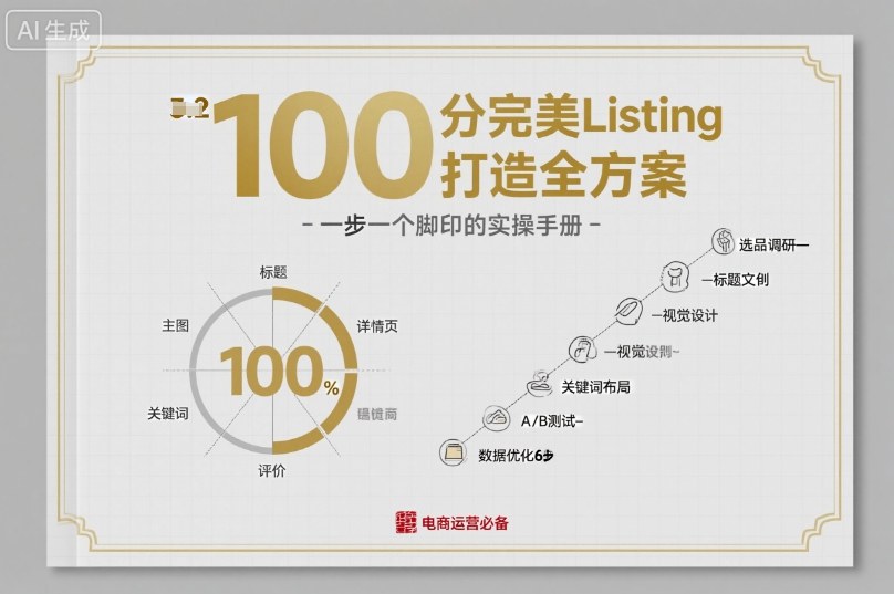 100分完美Listing打造全方案，想要完美listing必须是需要一步一个脚印的-老K资源网