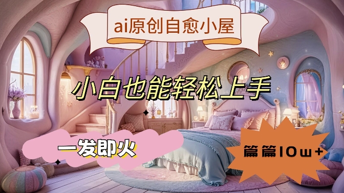 ai原创治愈小屋，小白也能轻松上手，一发即火，篇篇10w+-轻创联盟