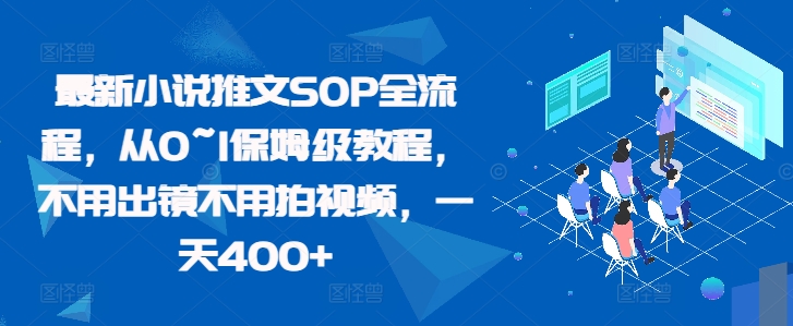 最新小说推文SOP全流程，从0~1保姆级教程，不用出镜不用拍视频，一天400+-轻创联盟