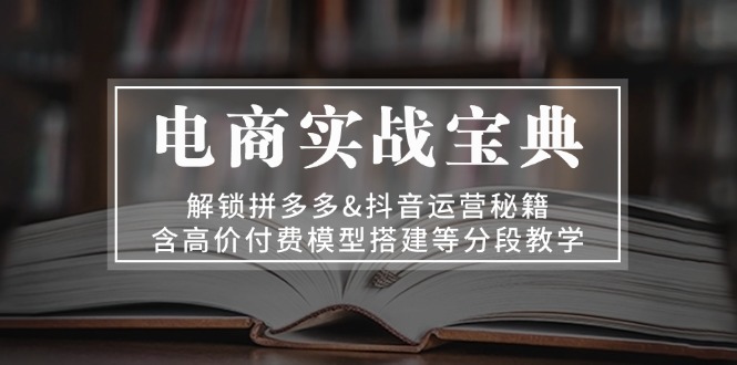电商实战宝典 解锁拼多多&抖音运营秘籍 含高价付费模型搭建等分段教学-轻创联盟