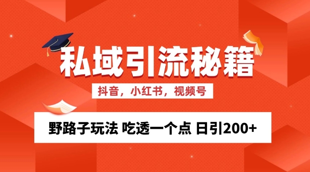 私域流量的精准化获客方法 野路子玩法 吃透一个点 日引200+ -轻创联盟