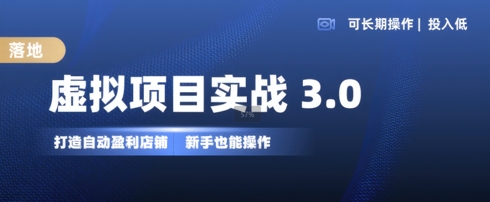 虚拟项目实战3.0，打造自动盈利店铺，可长期操作投入低，新手也能操作-轻创联盟