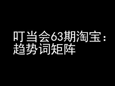 《淘宝天猫打爆班》原创高阶技术第63期，趋势词矩阵技术和玩法-轻创联盟