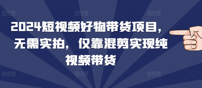 2024短视频好物带货项目，无需实拍，仅靠混剪实现纯视频带货-轻创联盟