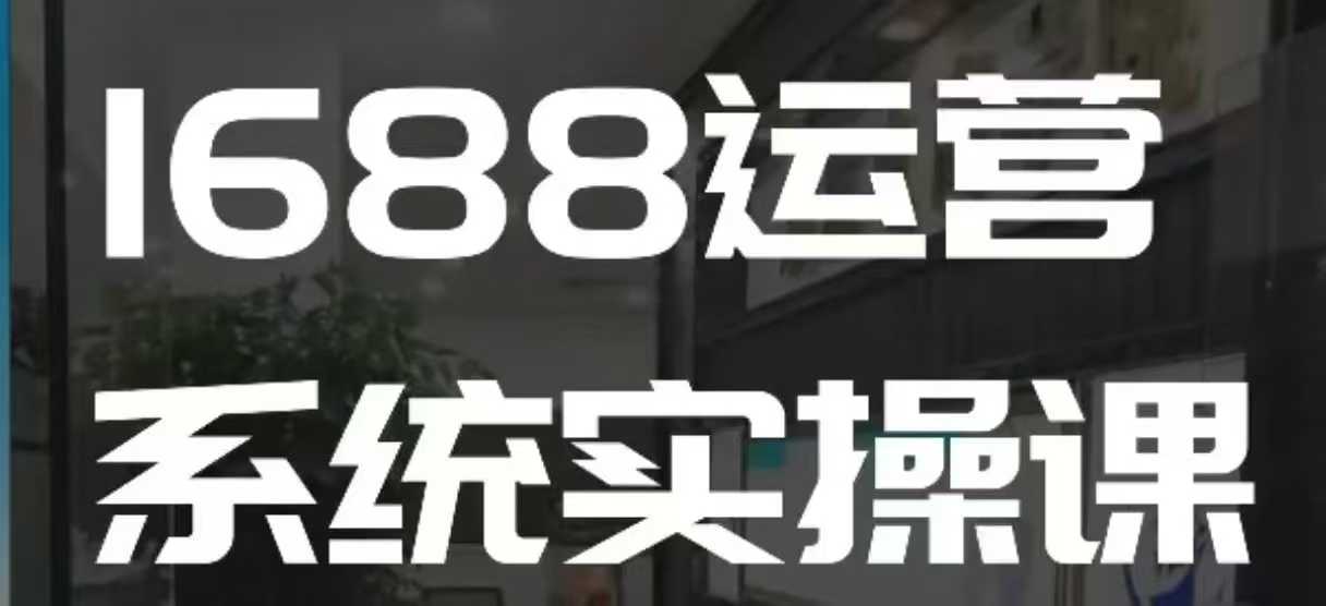 1688高阶运营系统实操课，快速掌握1688店铺运营的核心玩法-轻创联盟