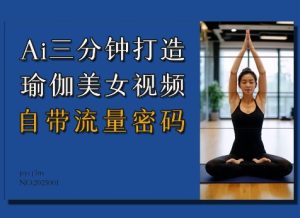 Ai3分钟打造瑜伽美女视频,自带流量密码-轻创联盟