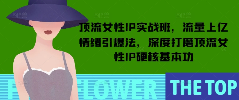 顶流女性IP实战班，流量上亿情绪引爆法，深度打磨顶流女性IP硬核基本功-轻创联盟