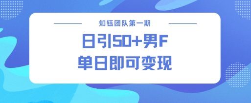 男粉引流新方法不违规，当日即可变现-轻创联盟