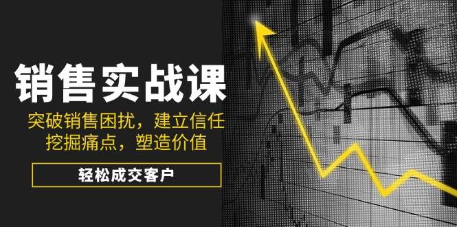 销售实战课，突破销售困扰，建立信任，挖掘痛点，塑造价值，轻松成交客户-轻创联盟