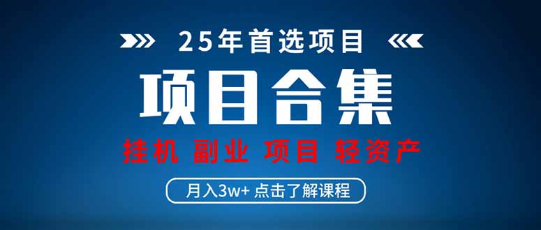 2025 实操项目合集 挂机类型 直播类型 轻资产创业类型 课程分享各项目…-轻创联盟