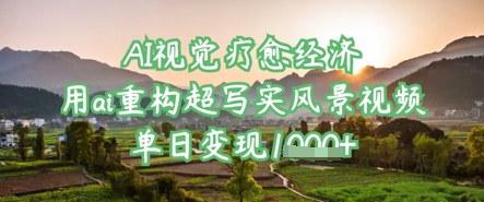 AI视觉疗愈经济：用ai重构超写实风景视频，单日变现多张-轻创联盟
