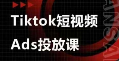 Ads视频投放课，tiktok短视频广告投放课-轻创联盟