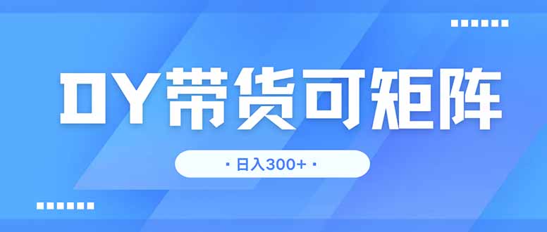 DY带货，日入300＋矩阵无上限-轻创联盟