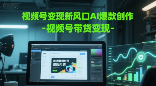 视频号变现新风口AI爆款创作-视频号带货变现-轻创联盟