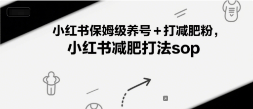 小红书保姆级养号+打减肥粉，小红书减肥打法sop-轻创联盟