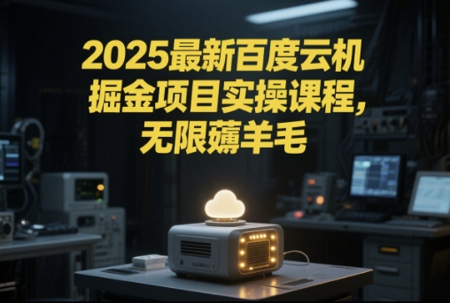 2025最新百度云机掘金项目实操课程单窗口保底5-10元月收益单窗口150+-轻创联盟