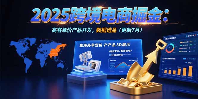 2025跨境电商掘金：蓝海市场定位，高客单价产品开发，数据选品(更新7月)-轻创联盟