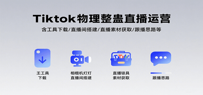 Tiktok物理整蛊直播运营，包含工具下载/直播间搭建/直播素材获取/跟播思路等-轻创联盟