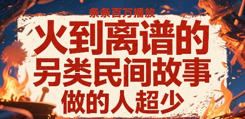 火到离谱的另类民间故事，条条百W播放，做的人超少-轻创联盟