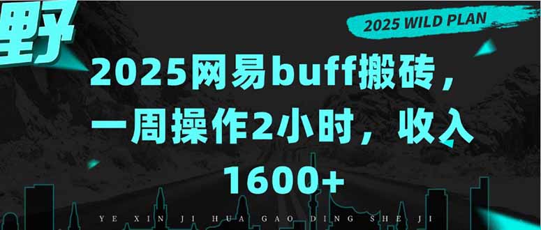 2025网易buff搬砖，一周操作2小时，收入1600+-轻创联盟