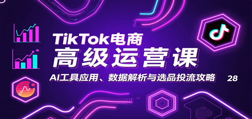 TikTok电商高级运营课：AI工具应用、数据解析与选品投流攻略-轻创联盟