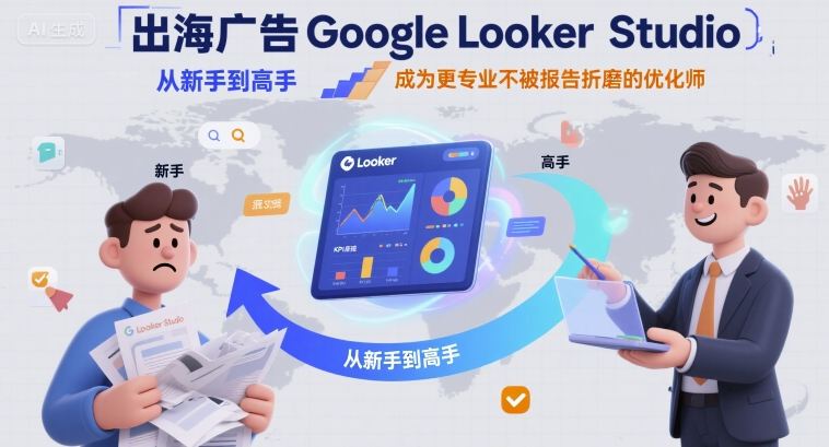 出海广告Google Looker Studio从新手到高手，成为更专业不被报告折磨的优化师-轻创联盟