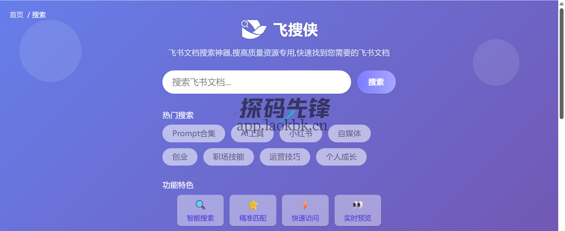 图片[1]-飞搜侠，专注于发现飞书文档高质量内容-探码先锋资源站