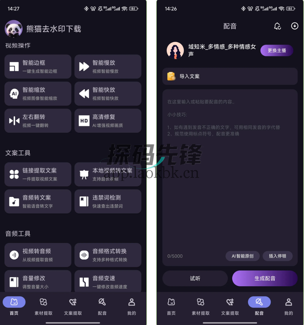 熊猫去水印，一键启动，白嫖3000+高级功能-探码先锋资源站